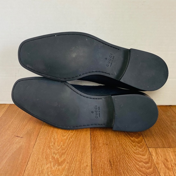 NWB, GUCCI Mens Black Stripe Loafer, 8D. - Picture 5 of 8